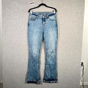 Sound/Style Farah Fit & Flare Jeans Womens 4 Blue Denim Whiskers‎ Detail Cotton